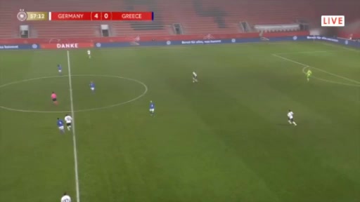 UEFACW Germany (w) Vs Greece (w) Freigang Goal in 38 min, Score 3:0