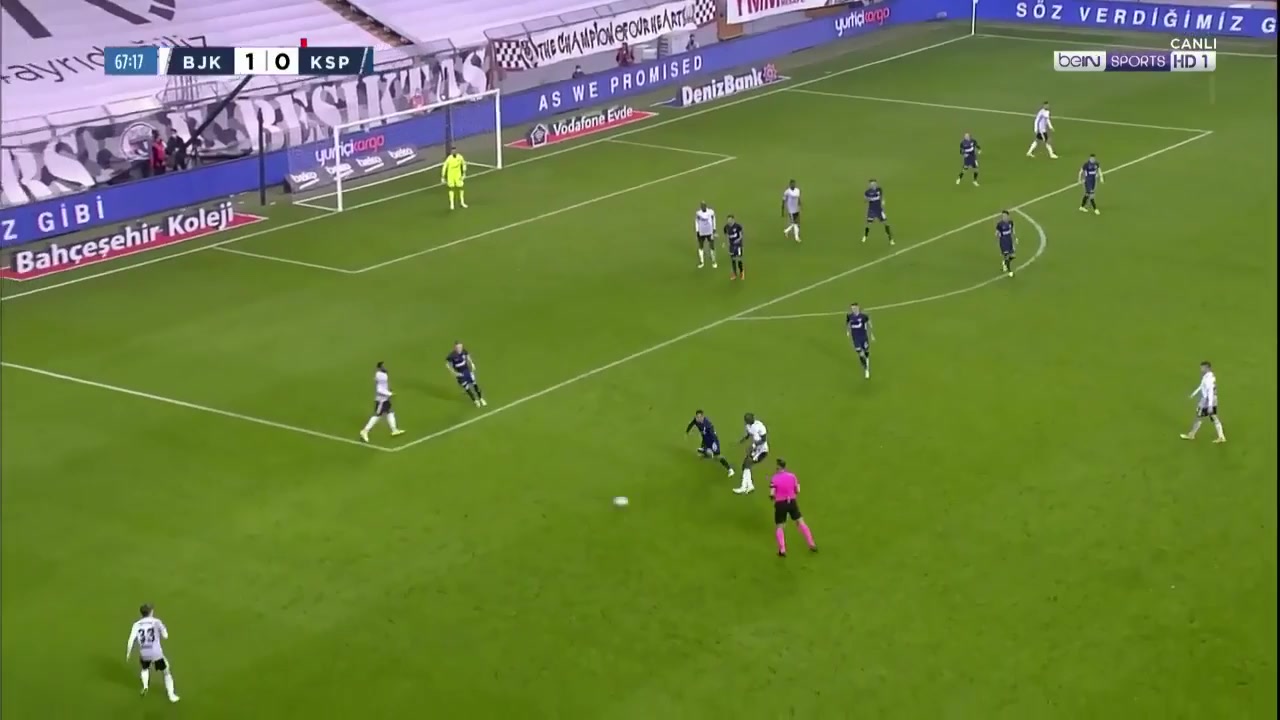 TUR D1 Besiktas JK Vs Kasimpasa Atiba Hutchinson Goal in 68 min, Score 2:0