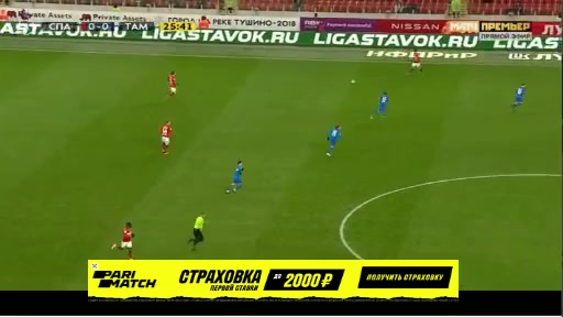 RUS PR Spartak Moscow Vs Tambov Jordan Larsson Goal in 26 min, Score 1:0
