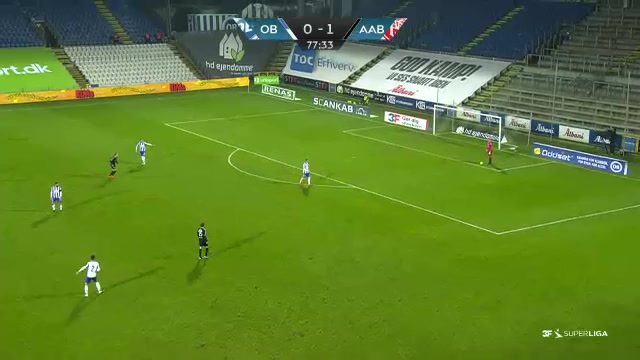 DEN SASL Odense BK Vs Aalborg 79 phút Sveinn Aron GudjohnsenVào, ghi bàn 1:1