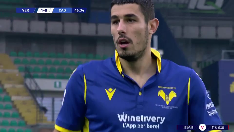 Serie A Verona Vs Cagliari 48 ทำประตู Razvan Marin ประตู, ทำคะแนน 1:1