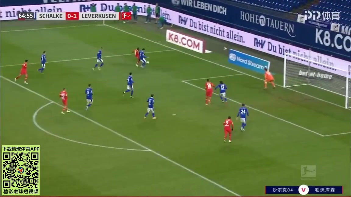 Bundesliga Schalke 04 Vs Bayer Leverkusen 67 phút Julian BaumgartlingerVào, ghi bàn 0:2