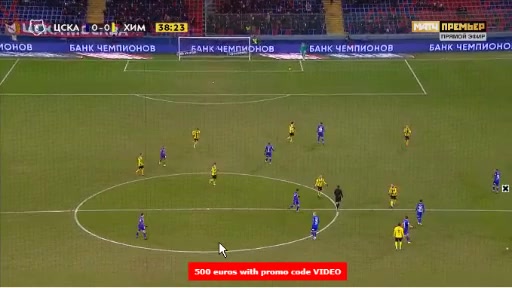 RUS PR CSKA Moscow Vs Khimki Nikola Vlasic Goal in 39 min, Score 1:0