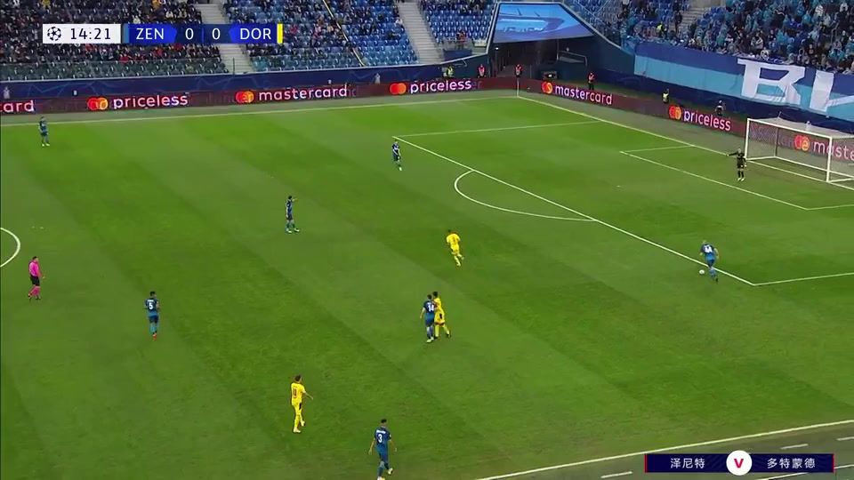 103 Zenit St. Petersburg Vs Borussia Dortmund 15 skor gol Sebastian Driussi, skor 1:0