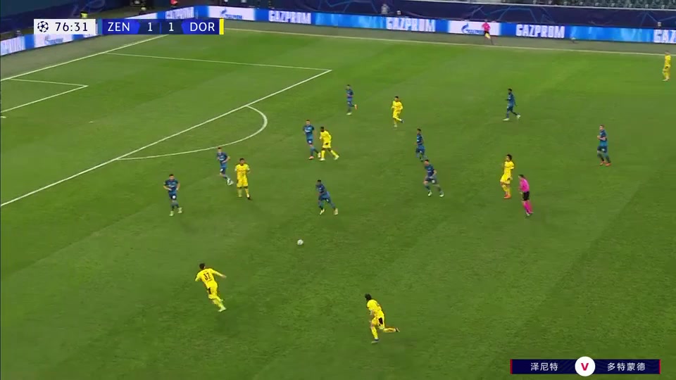 103 Zenit St. Petersburg Vs Borussia Dortmund 79 skor gol Axel Witsel, skor 1:2