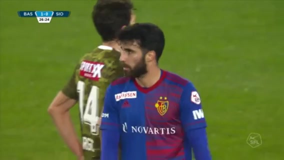 SUI Sl Basel Vs FC Sion 27 phút Anto GrgicVào, ghi bàn 1:1