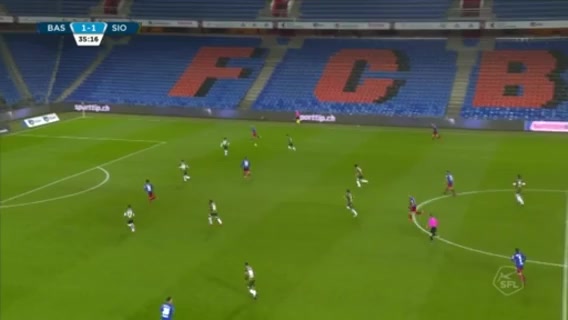 SUI Sl Basel Vs FC Sion 35 phút Pajtim KasamiVào, ghi bàn 2:1