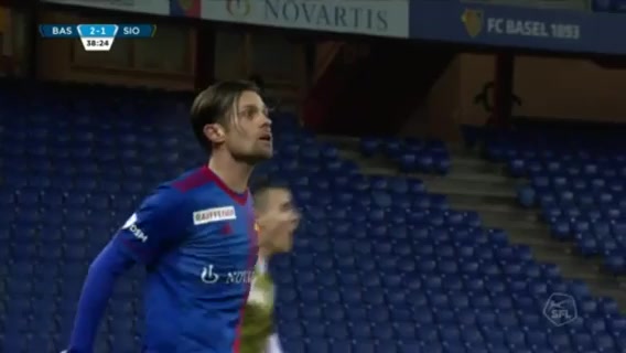 SUI Sl Basel Vs FC Sion Arthur Mendon?a Cabral Goal in 39 min, Score 3:1