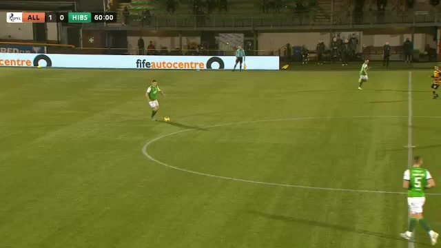 SCO LC Alloa Athletic Vs Hibernian Christian Doidge Goal in 62 min, Score 1:1