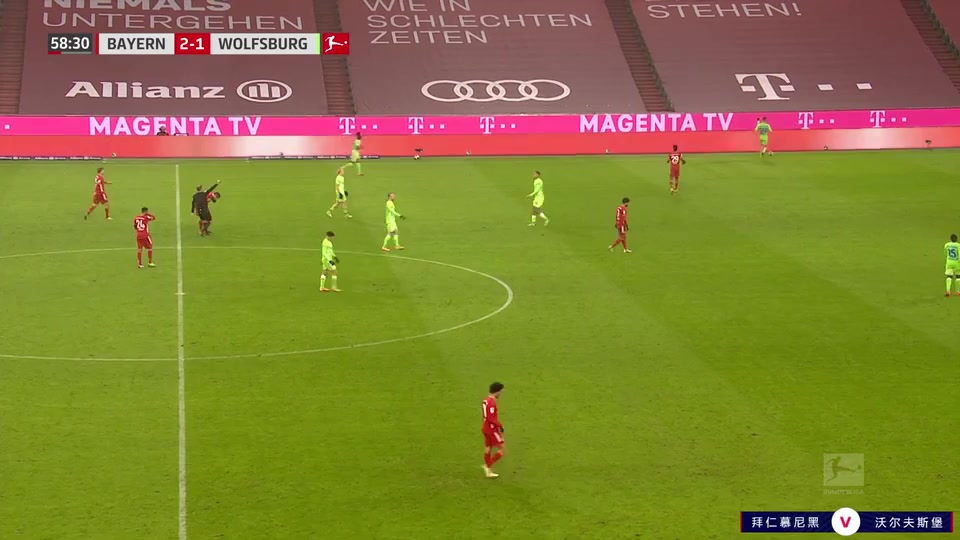 Bundesliga Bayern Munchen Vs VfL Wolfsburg 59 ทำประตู  ประตู, ทำคะแนน 0:2