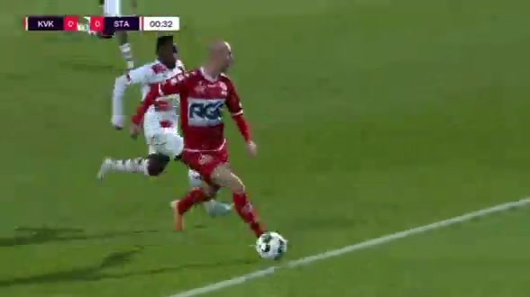 5 Kortrijk Vs Standard Liege 1 skor gol , skor 1:0