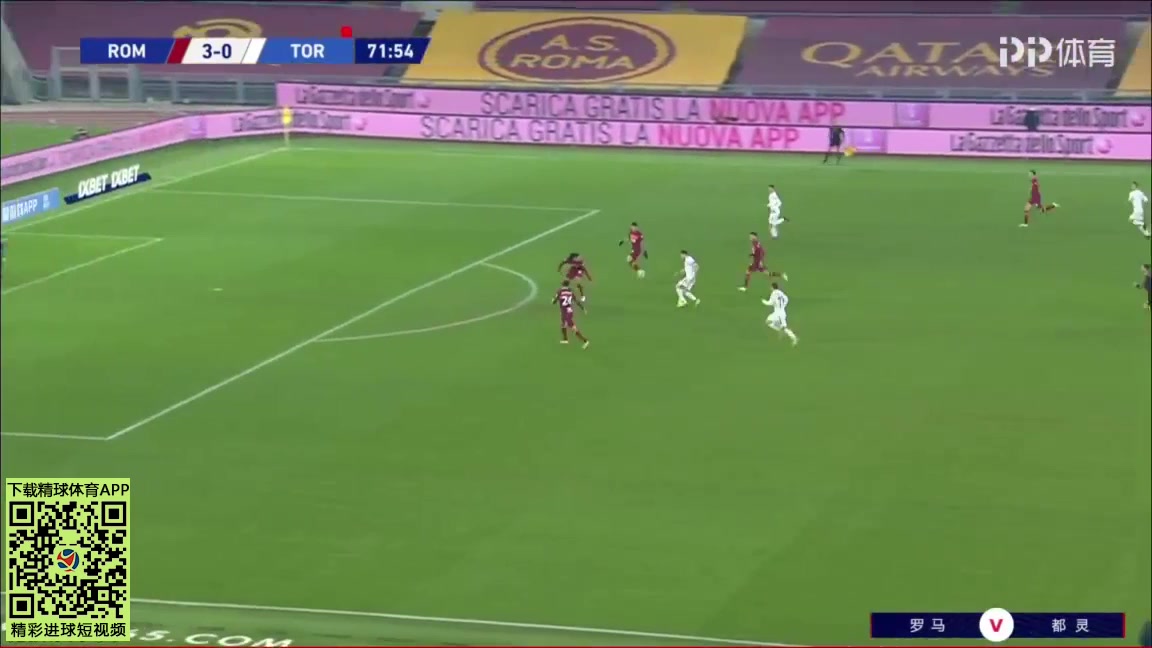 Serie A AS Roma Vs Torino 71 ทำประตู  ประตู, ทำคะแนน 1:0