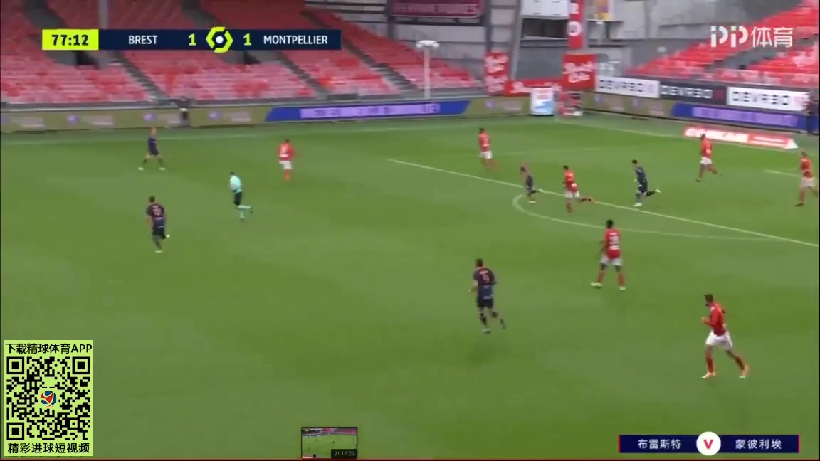 Ligue1 Stade Brestois Vs Montpellier 45 phút Vào, ghi bàn 0:1