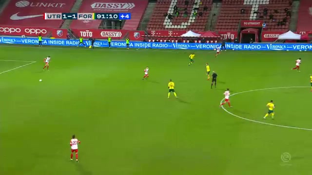 HOL D1 FC Utrecht Vs Fortuna Sittard 92 phút Vào, ghi bàn 1:1