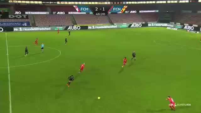 DEN SASL Midtjylland Vs Nordsjaelland 48 phút Mikkel Rygaard JensenVào, ghi bàn 2:0