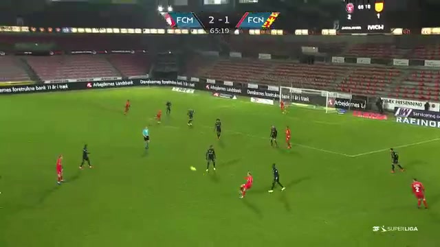 DEN SASL Midtjylland Vs Nordsjaelland 67 phút Sory KabaVào, ghi bàn 3:1