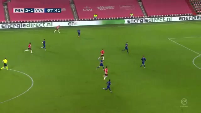 HOL D1 PSV Eindhoven Vs VVV Venlo Cody Gakpo Goal in 58 min, Score 3:1