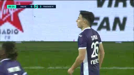 FRA D2 Pau FC Vs Toulouse 57 phút Vào, ghi bàn 0:2