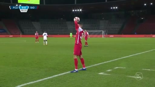 SUI Sl FC Zurich Vs FC Sion 50 phút Vào, ghi bàn 1:0