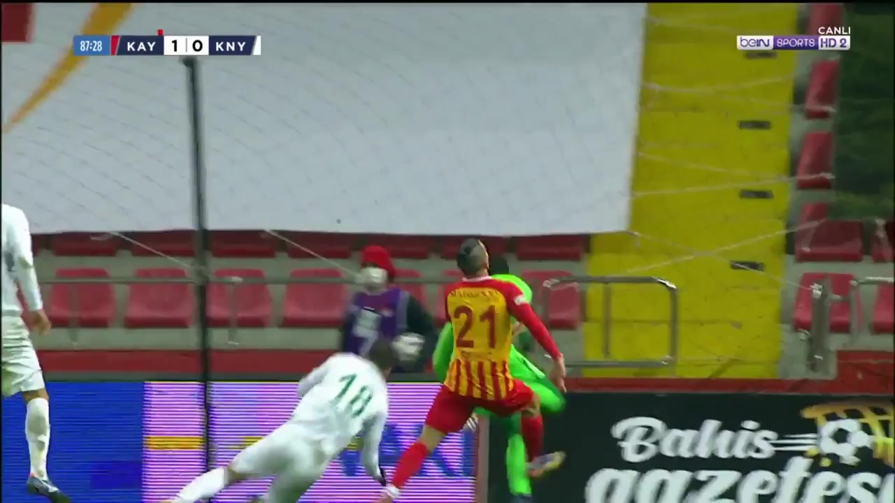 30 Kayserispor Vs Konyaspor 88 skor gol , skor 1:1