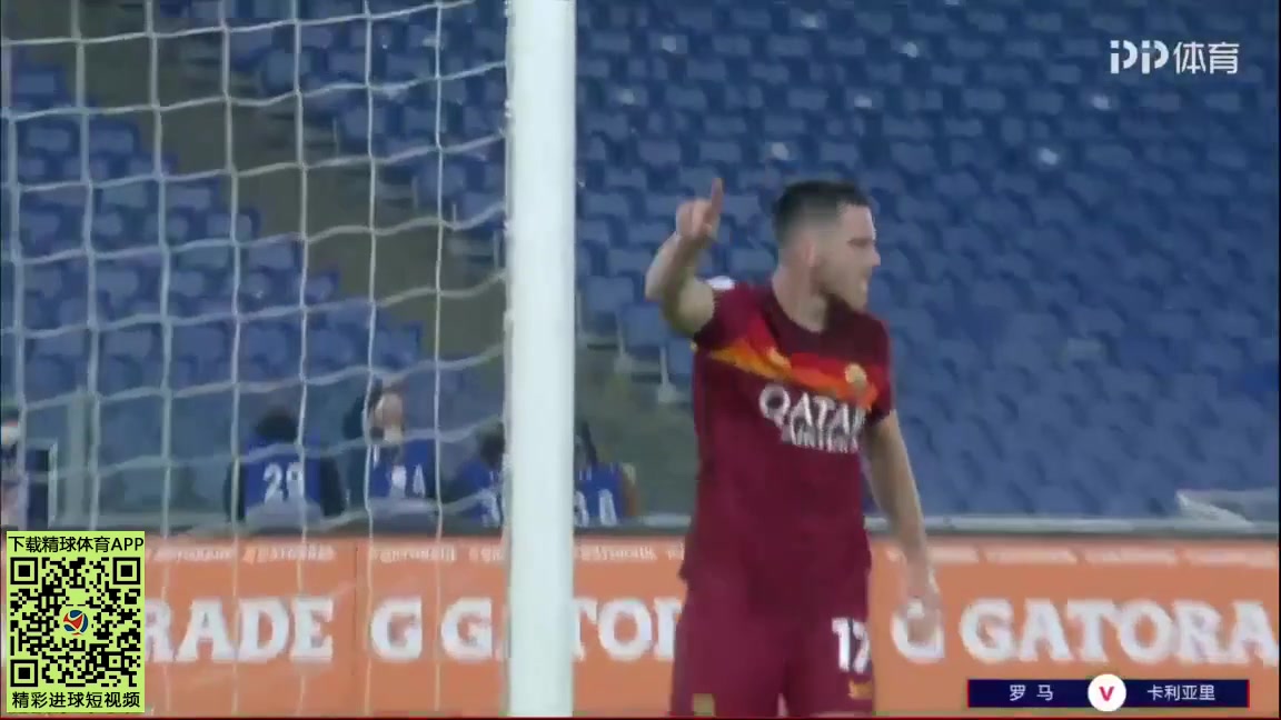 34 AS Roma Vs Cagliari 76 skor gol , skor 3:1