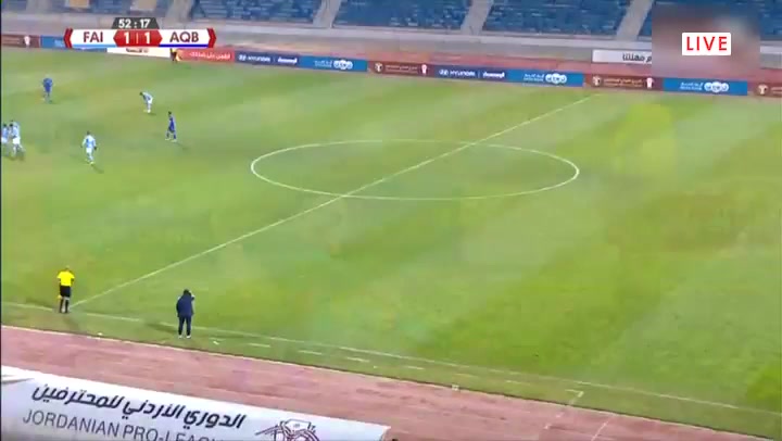 JOR D1 Al Faisaly Vs Al Aqaba SC  Goal in 54 min, Score 2:1