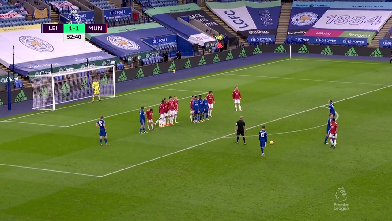 EPL Leicester City Vs Manchester United 53 phút Vào, ghi bàn 1:1