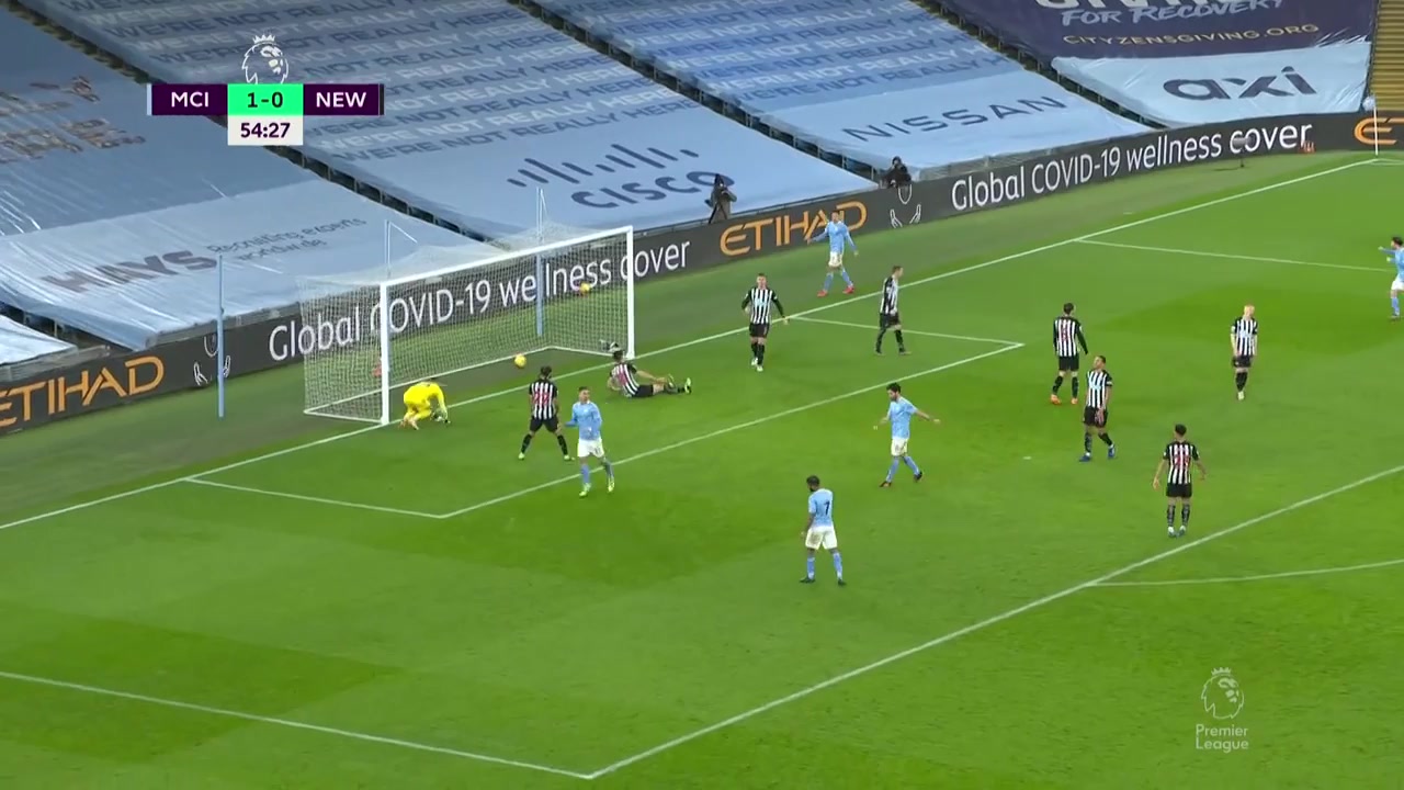 EPL Manchester City Vs Newcastle United 55 phút Vào, ghi bàn 2:0