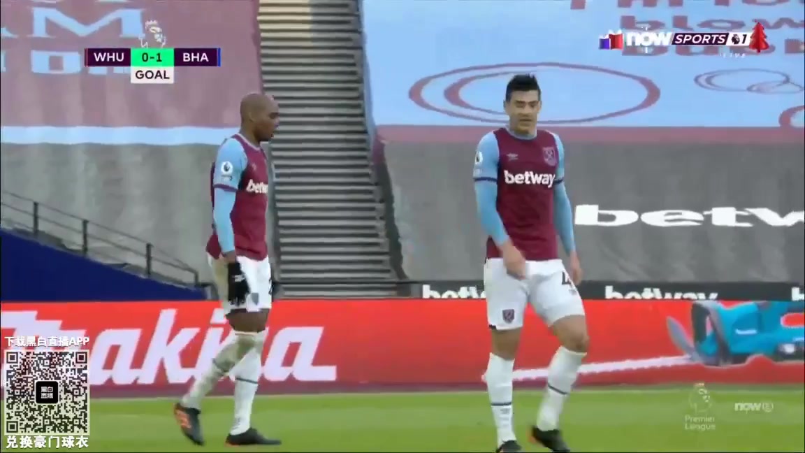 EPL West Ham United Vs Brighton Hove Albion 43 phút Vào, ghi bàn 0:1