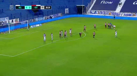 ARG D1 Velez Sarsfield Vs Estudiantes La Plata  Goal in 38 min, Score 2:2