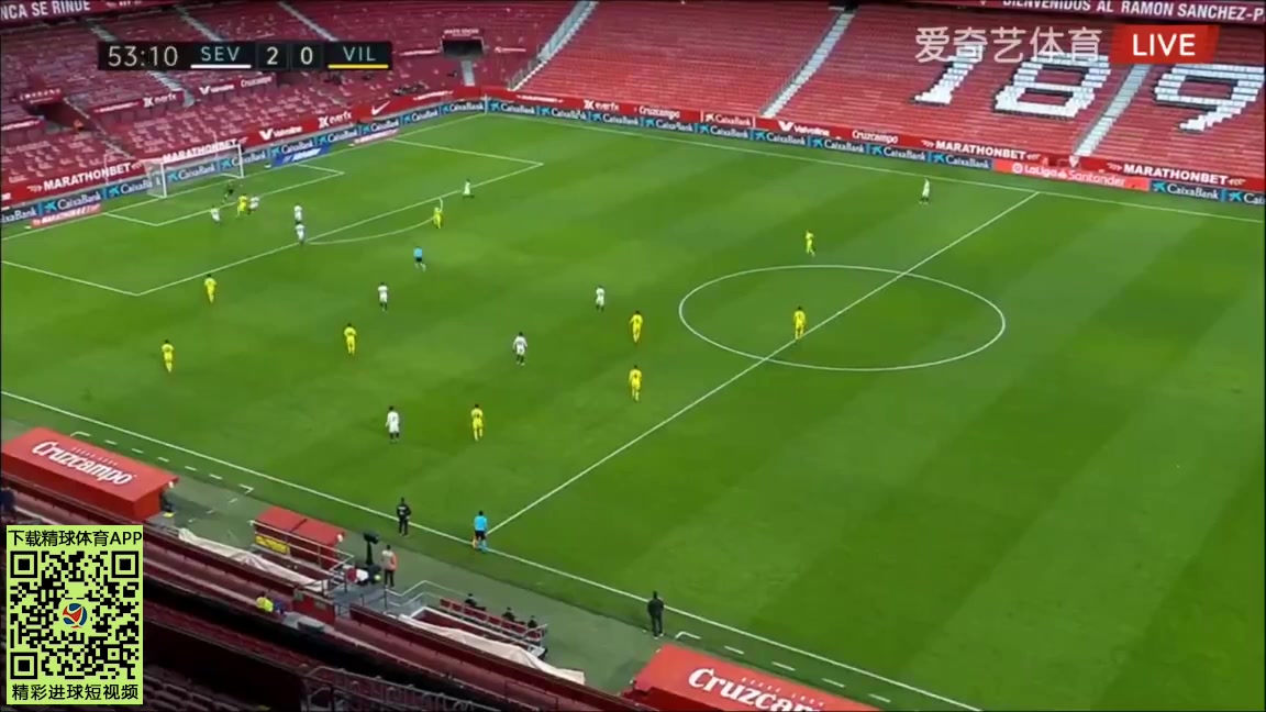 Laliga1 Sevilla Vs Villarreal 7 phút Lucas OcamposVào, ghi bàn 2:0