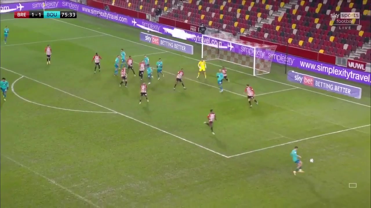 ENG LCH Brentford Vs AFC Bournemouth 75 phút Vào, ghi bàn 0:1