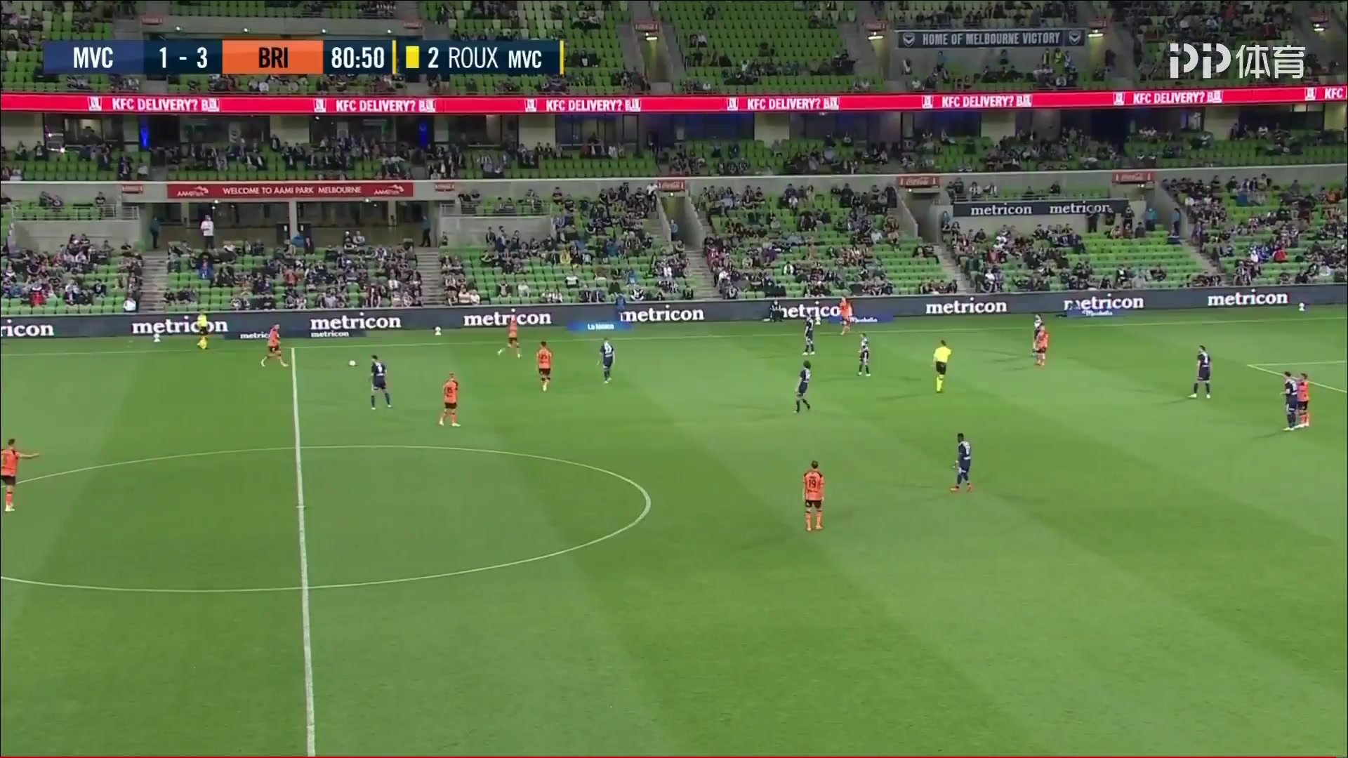 273 Melbourne Victory Vs Brisbane Roar 79 skor gol , skor 1:3