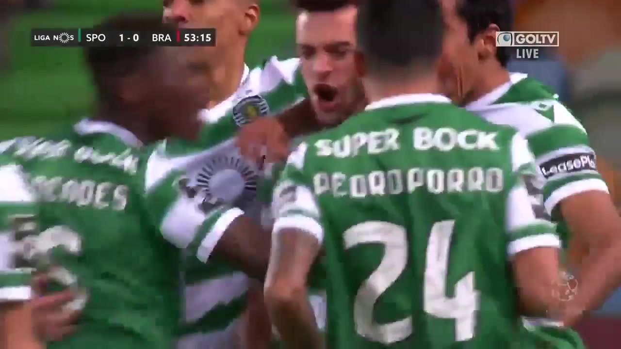 POR D1 Sporting CP Vs Sporting Braga 54 phút Vào, ghi bàn 1:0