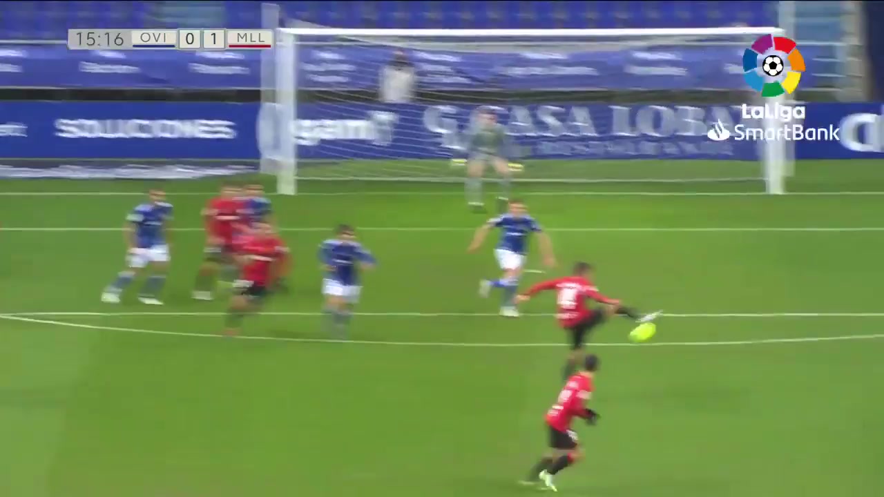 SPA D2 Real Oviedo Vs Mallorca 15 phút Vào, ghi bàn 0:1