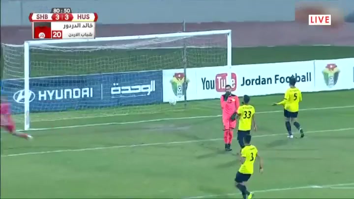 JOR D1 Shabab AlOrdon Vs Al Hussein Irbid  Goal in 80 min, Score 0:1