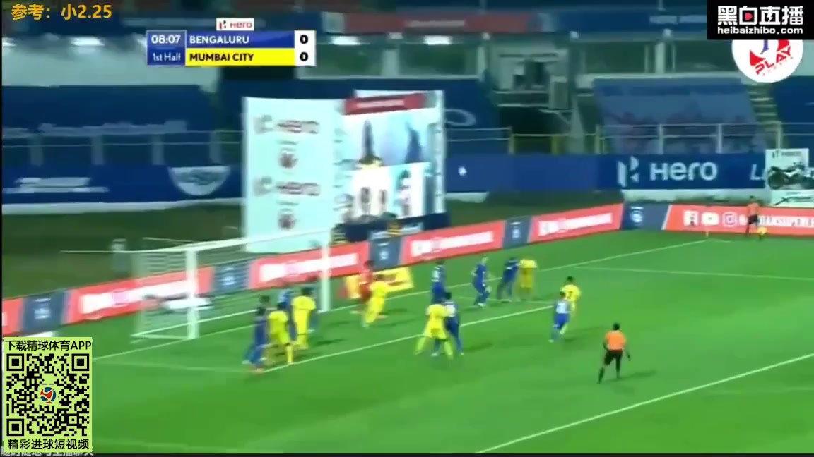 ISL Bengaluru Vs Mumbai City Mourtada Fall Goal in 8 min, Score 0:1