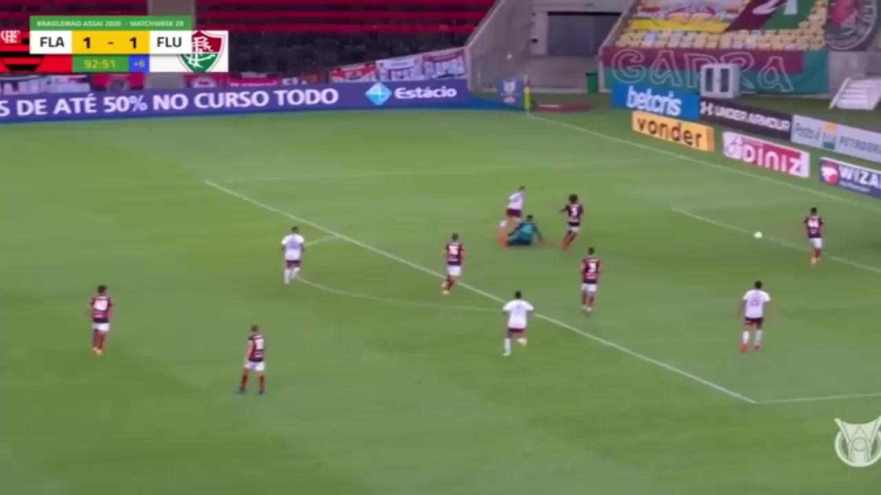 BRA D1 Flamengo Vs Fluminense RJ Yago Felipe da Costa Rocha Goal in 93 min, Score 1:2