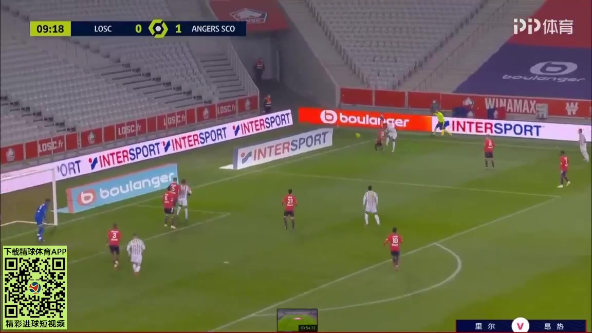 11 Lille Vs Angers 10 skor gol Romain Thomas, skor 0:2