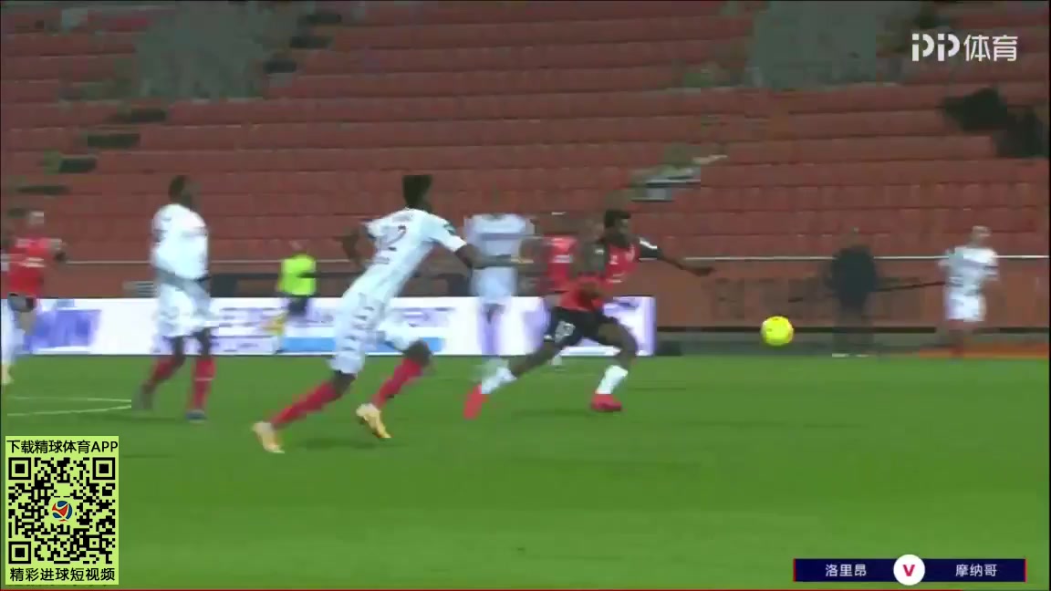 11 Lorient Vs Monaco 19 skor gol , skor 1:1