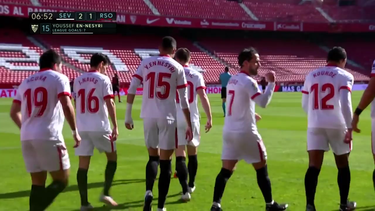 Laliga1 Sevilla Vs Real Sociedad 6 phút Youssef En-NesyriVào, ghi bàn 2:1