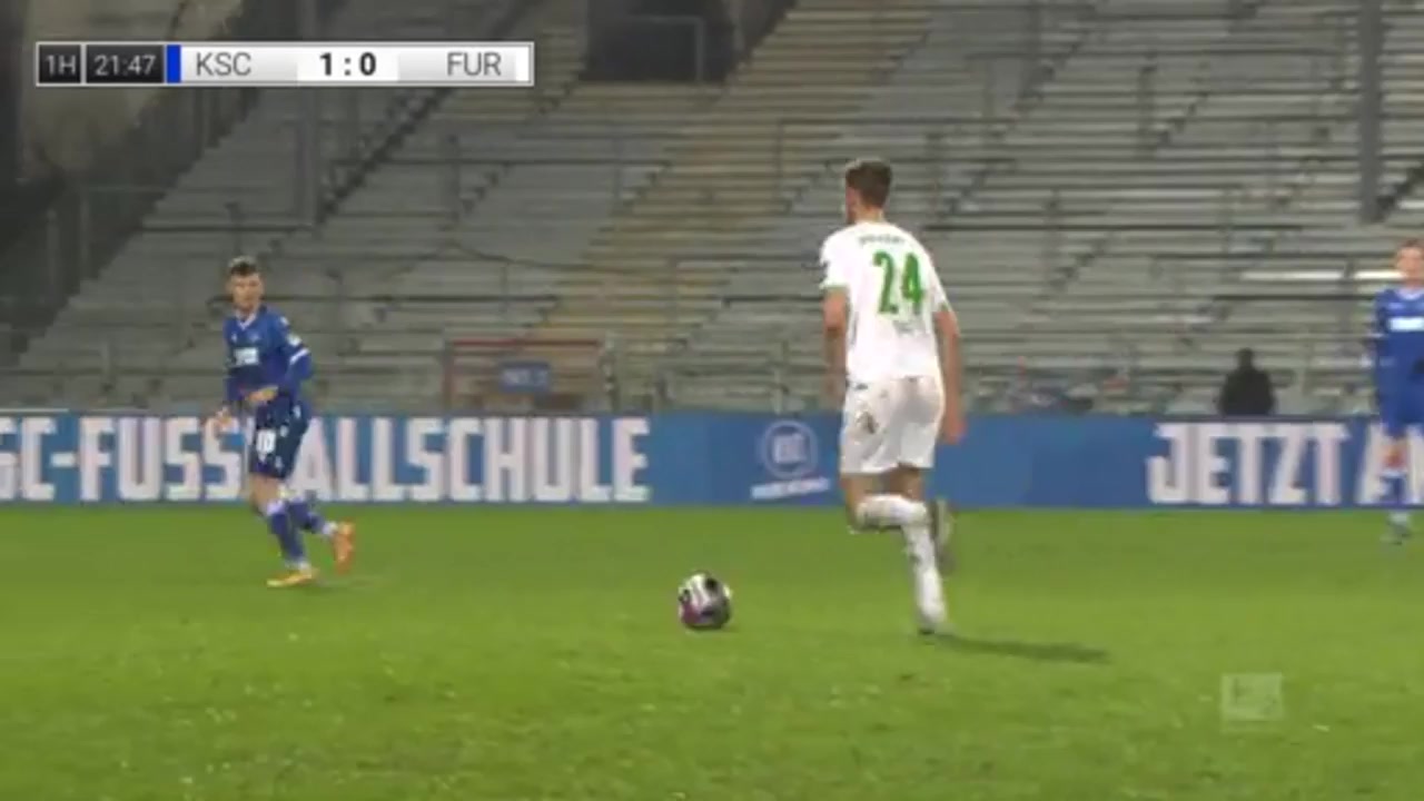 GER D2 Karlsruher SC Vs Greuther Furth 22 phút Havard NielsenVào, ghi bàn 1:1