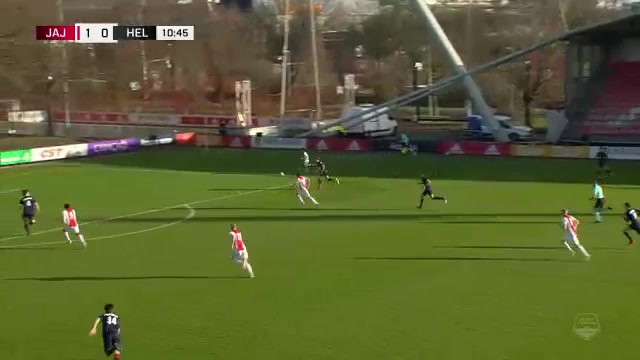 HOL D2 Jong Ajax (Youth) Vs Helmond Sport Jaymillio Pinas Goal in 10 min, Score 1:0