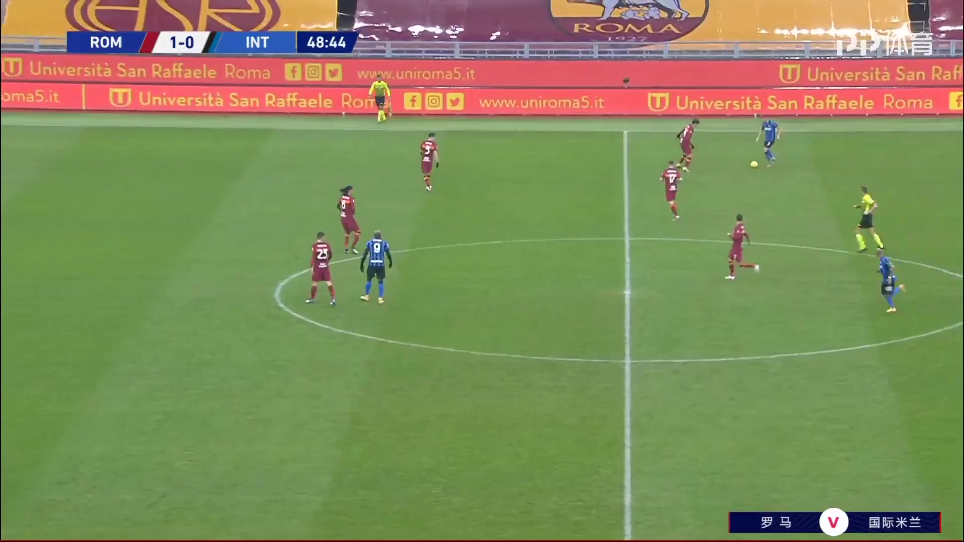 34 AS Roma Vs Inter Milan 39 skor gol , skor 1:1