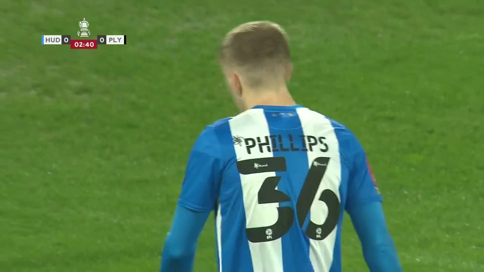 ENG FAC Huddersfield Town Vs Plymouth Argyle Romoney Crichlow-Noble Goal in 3 min, Score 1:0