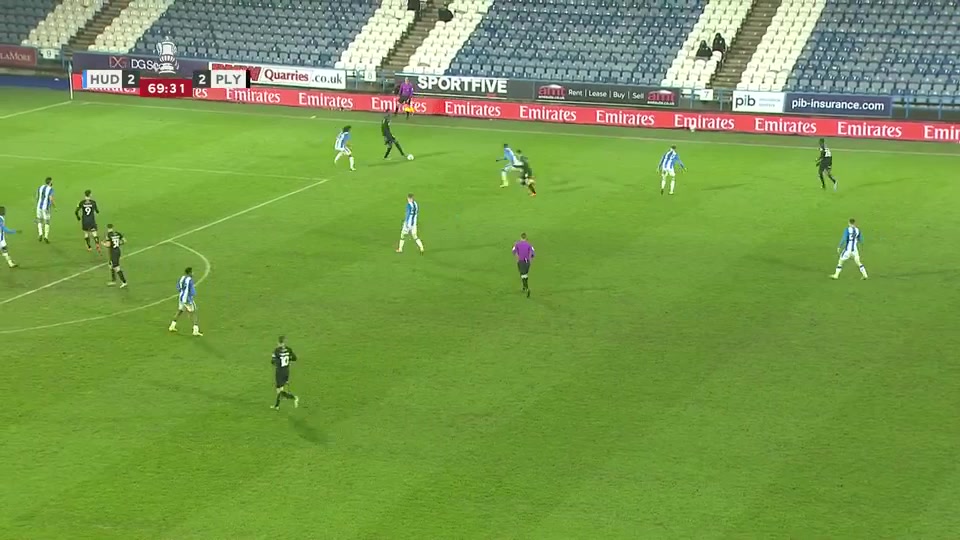 ENG FAC Huddersfield Town Vs Plymouth Argyle Joe Edwards Goal in 70 min, Score 2:3