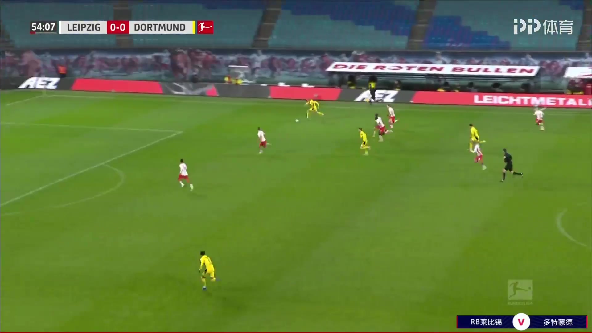 8 RB Leipzig Vs Borussia Dortmund 54 skor gol Jadon Sancho, skor 0:1