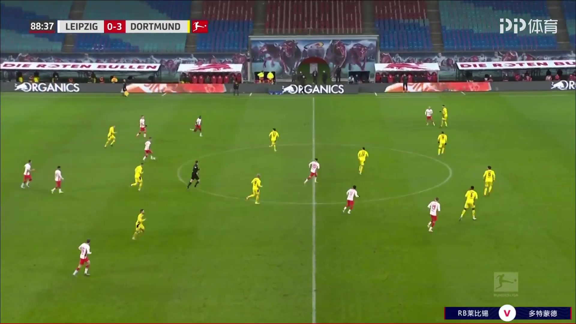 8 RB Leipzig Vs Borussia Dortmund 89 skor gol Alexander Sorloth, skor 1:3