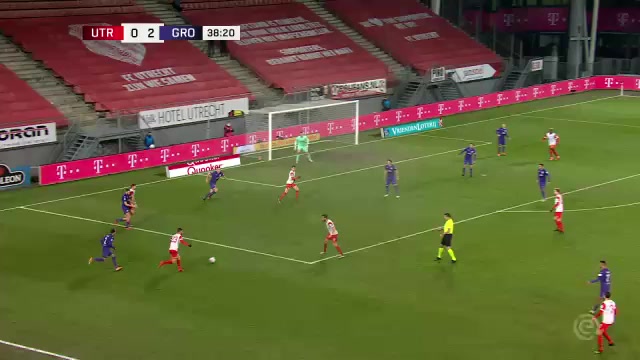 HOL D1 FC Utrecht Vs Groningen Bart Ramselaar Goal in 38 min, Score 1:2