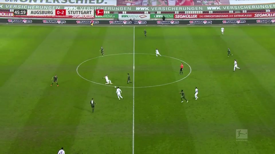 8 Augsburg Vs VfB Stuttgart 47 skor gol Marco Richter, skor 1:2